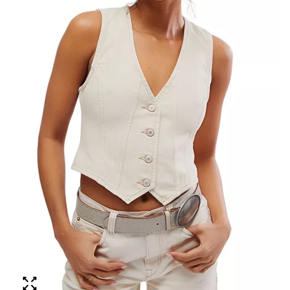 Free People Tops - Free People Cream Bustier Bodysuit